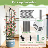 Obelisk Trellis for Garden Plants Climbing: 6ft Rustproof Metal Pipe with Plastic Coated - Potted Plant Climber Support for Outdoor Indoor Grape Vines Vegetable Fruits Flowers (2PC)