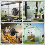 Tonree Grow Tent Fan 2 Pack, 5.5" Greenhouse Clip Fan with Brushless Motor and Non-slip Clamp, Strong Airflow and Low Noise, 360° Tilt, Easy Mount for Plant Hydroponics Circulation Cooling Ventilation