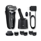 Braun Series 7 7075cc Electric Razor for Men with SmartCare Center, Beard Trimmer, Wet & Dry, Rechargeable, Cordless Foil Shaver, Black