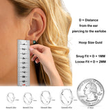 925 Sterling Silver Small Hoop Earrings for Women, 8MM Huggie