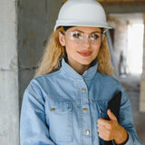 Salfboy Clear Safety Glasses Bulk of 10 ANSI Z87.1 Protective Eyewear Scratch-Resistant for Work, Lab, Construction