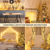suddus Indoor String Lights with Remote, Warm White Christmas Lights Plug in with Timer, 33ft 100 LED Twinkle Fairy Lights for Bedroom Xmas Tree Wreath Patio Garden Party Outdoor Decorations