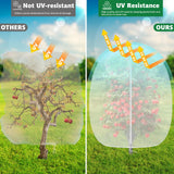 OZMI Bird Netting for Garden, 6 x 6 FT Blueberry Bush Netting Cover with Zipper, Drawstring Reusable Mesh Plant Protector for Shrubs Bush Fruit Tree Potted (2 Pack)