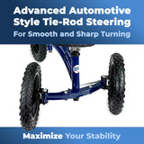 KneeRover Original Steerable All Terrain Knee Scooter for Adults for Foot Surgery Heavy Duty Knee Walker for Broken Ankle Foot Injuries - Leg Recovery Scooter Best Knee Crutch Alternative (Blue)
