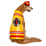 Pet Krewe Large Dog Firefighter Costume -Funny Halloween Pet Fireman Outfit Costumes for Fits Small, Medium, Large & Extra Large Pets - Perfect for Halloween, Christmas Holiday, Parties, Photoshoots