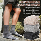 Sandsuced Merino Wool Hiking Socks Thermal Warm Winter Cozy Outdoor Crew Socks 5 Pairs Gift Stocking Stuffers for Women Men(Black/Khaki/Gray,M)