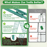 Heavy Duty Metal 50"x17" Cucumber Trellis for Raised Bed, A Frame Garden Trellis for Climbing Plants Outdoor, Plant Trellis Support for Tomato Bean Pea Grape Adjustable Vegetable Garden Trellis