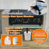Upgraded Rear Grease Drainage Funnel for Blackstone Grease Catcher, Enclosed Grease Trap with Removable Magnetic Grease Gate & Larger Diameter Silicone Hose, Blackstone Griddle Accessories