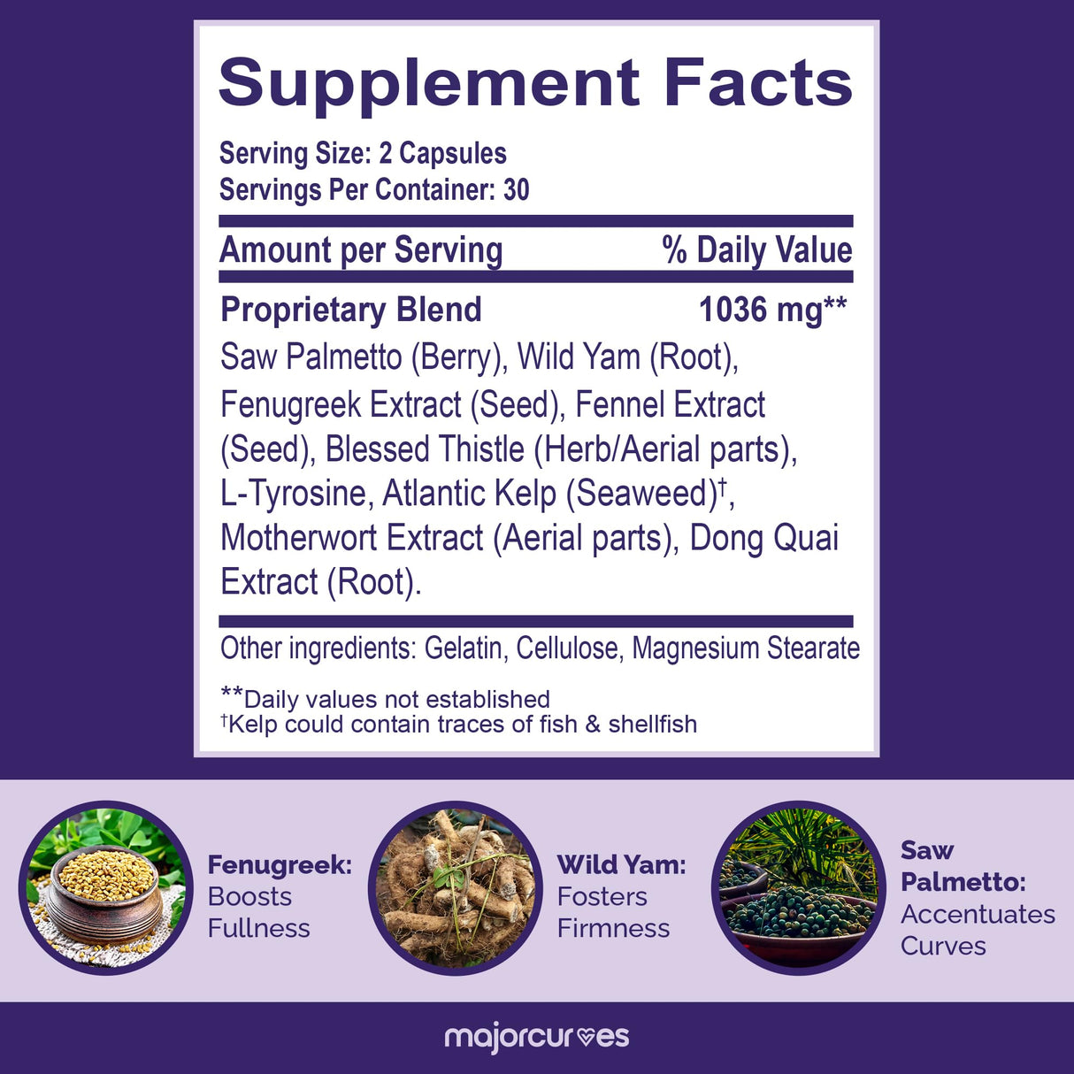 Major Curves Bum Booster Pills – Butt Enhancement for Women, Booty Growth Capsules for Bigger Bum, Curvier HIPS and Glutes, Natural Brazilian Butt Lift Alternative with Fenugreek and Wild Yam