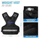 ExtreSpo Adjustable Weighted Vest for Women and Men, 20-32lb Weight Vest with 6 Ironsand Weights, Body Weight Vest Exercise Set with Reflective Strip for Strength Training and Workout