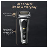 Braun Series 9 9517s PRO+ Electric Razor for Men, 5 Pro Shave Elements & Precision Long Hair ProTrimmer, Charging Stand, Braun’s Best for Smooth Skin, Wet & Dry Electric Razor with 60min Runtime