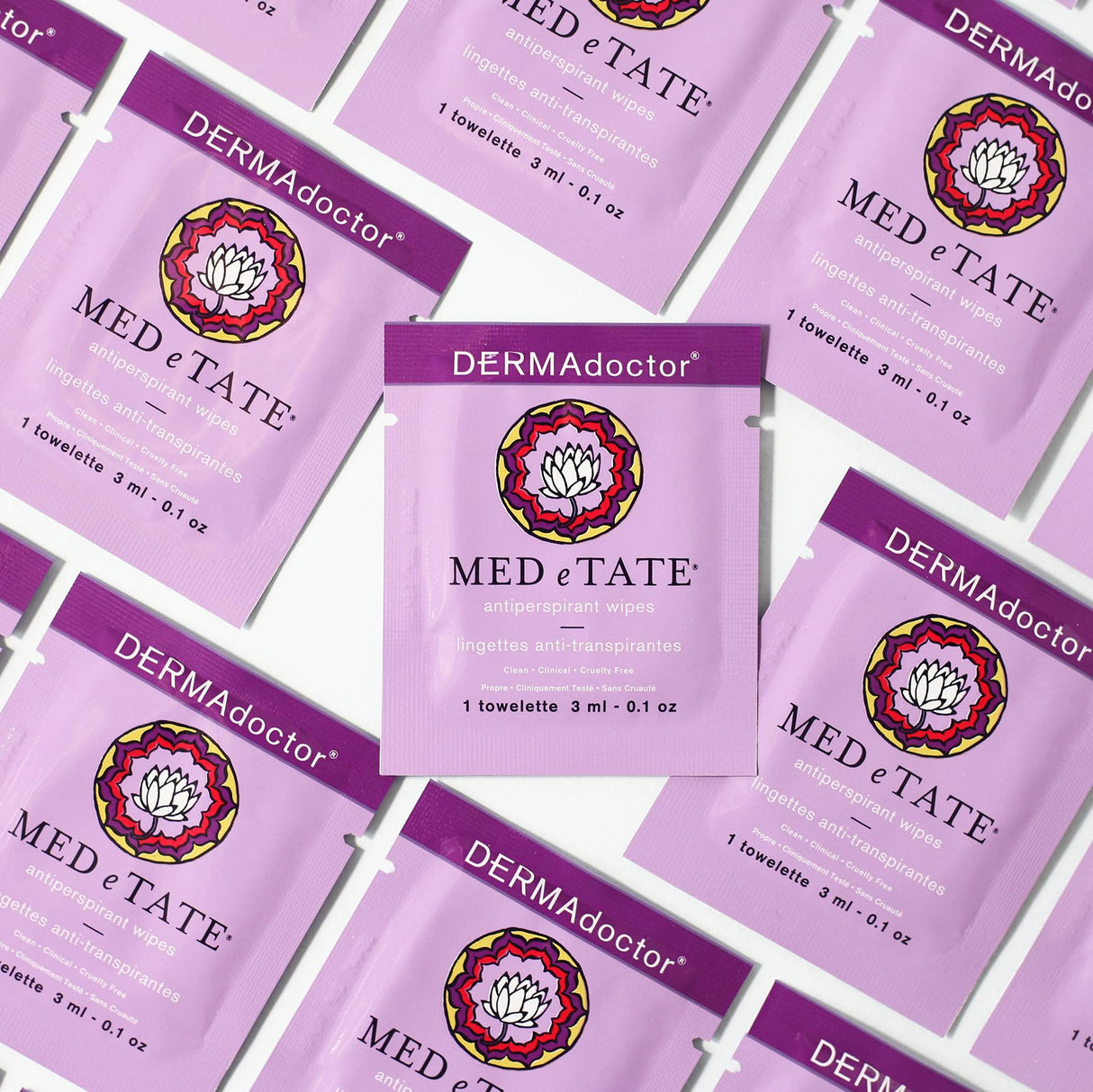 DERMAdoctor Antiperspirant Wipes, Dermatologist Formulated Hyperhidrosis Treatment for Body, Hands and Feet Anti Sweat Wipes, Hypoallergenic Deodorant, Individually Wrapped - 30 Count