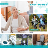 OUMEE Commode Liners with Absorbent Pads, 90 Bedside Commode Liners and 90 Pads for Commode Bucket, Disposable Commode Bags for Adults, Portable Leak-Proof Potty Chair Liners