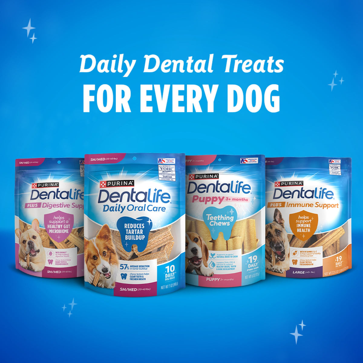 Dentalife Daily Oral Care Dog Treats for Large Dogs, Chicken, 30 ct.