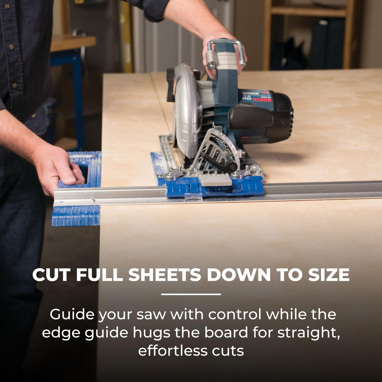 Kreg KMA2685 Rip-Cut Circular Saw Guide - Cutting Tool - Guide is Best for Regular (Side-Blade) Circular Saw - Ensure Compatibility Before Use - Woodworking Tools for Home Improvement
