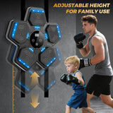 Music Boxing Machine, Wall Mounted Bluetooth Punching Pad with Gloves