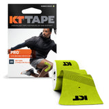 KT Tape, Pro Synthetic Kinesiology Athletic Tape, 20 Count, 10” Precut Strip, Winner Green