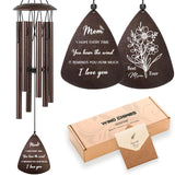 Soopau Gifts for Mom, 32" Bronze Wind Chimes, Birthday Gifts for Mom from Daughter Son, Christmas Birthday Gift for Mama Mother in Law
