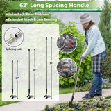 Garden Hoe,2 in 1 Heavy Duty Stirrup Hoe and Cultivator Gardening Tool with 60” Adjustable Long Handle,Lightweight Weeding Rake for Fast Weeds Grass Removal,Cultivating,Loosen Soil, Sharp Blade