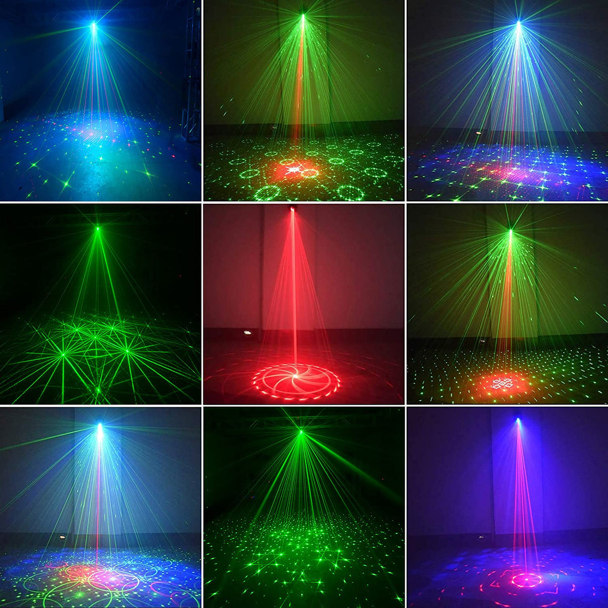 Laser Lights Show Projector - Sound Activated Strobe & Disco Ball DJ Lights for Christmas, Halloween, Glow Party Decor