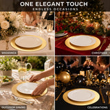 Tioncy 50 Pcs Gold Round Paper Placemats Disposable Table Mats