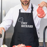 Chef Apron with Custom Name, Personalized Gifts for Men, Gifts for Women, Aprons for Women with Pockets, Valentines Day Gifts, Father's Day Gifts, Christmas Gifts, Anniversary, Mother's Day Gifts