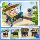 Beach Wagon with Big Wheels for Sand with 9" All Terrain Inflatable Tires