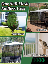2Pcs 13x10ft Ultra-fine Mesh Mosquito Net, for Halloween Black Gauze Cloth
