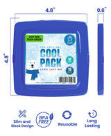 Healthy Packers® Reusable Ice Packs for Lunch Boxes Kids and Adults | Long‑Lasting Thin Freezer Packs for Coolers, Bento Boxes, Lunch Bags, Travel, School Meals, Meal Prep (10-Pack | Square)