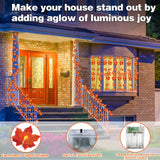 TURNMEON 6 Pack Fall Decor Enlarged Maples Leafed Garland, 60Ft 120LED Halloween Fall Decorations for Home Fall Lights Garland, Battery Operated Waterproof Thanksgiving Decor Indoor Outdoor Christmas