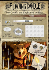Halloween Decoration Floating Candle with Wand Magic LED Flickering-20PCs