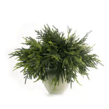 WHANLEY L&Q 20-Piece Set 23" Christmas Norfolk Pine Branches with Lights - Battery Operated Christmas Decorations - Warm Lights -Norfolk Pine Stems for Xmas DIY Crafts Garland Wreath- Christmas Decor