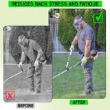 Mayprod Weedeater Handle Extension with 6-Blade Cutter 17” Handle and 6” Multi-Blade Head Soft Grip Comfort and Sturdy Lawn Trimming Tool