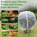 8FT x 8FT Fruit Tree Netting with Zipper and Drawcord, 2Pcs Garden Plant Net Pest Barrier Bag, Insect Bird Mesh Netting Cover for Protect Vegetables Flower Blueberry