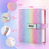 JIALILI Diary with Lock for Girls, Password Locked Journals for Teen Girls, Secret Diary Gifts for 9 10 11 12 Year Old Girls, Kids Journals Set for Ages 8-12 Teenage