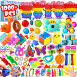 1000Pcs Bulk Party Favors for Kids, Fidget Toys Pack,Stocking Stuffers, Treasure Box Chest, Birthday Party, Classroom Carnival Prizes, Pinata Stuffers, Goodie Bag Stuffers, Stress Relief, Sensory Toys