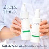 Glytone KP Kit – Exfoliating Body Wash, Glycolic Acid Lotion & Shower Pouf for Keratosis Pilaris – Smooth Rough Bumpy Skin, Fragrance-Free Skincare Routine for Dry Skin & Chicken Skin – Routine Kit