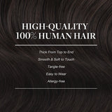 GOO GOO Clip in Hair Extensions Real Human Hair, Remy Human Hair Extensions Clip ins for Women, Natural Human Hair, 18inch 120g 7Pcs, 2A Light Brown