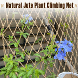 Jute Trellis Netting for Climbing Plants, Heavy Duty Jute Plant Support Net Natural Jute Hemp Rope Net with 5.9 inch Mesh for Climbing Vine Vegetables Cucumber, Tomatoes, Peas (6.5 * 16.5 FT)