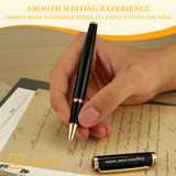 BEILUNER Black Personalized Pen,Stunning Luxury Lacquer With 24K Gold,Schneider Ink Refills,Multiple Fonts To Custom Rollerball,Gift Pen For Men & Women,Executive,Graduation,Christmas,Nice Pens
