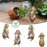 Lonyin Rabbit Garden Statue, Bunny Animal Figurines Indoor Outdoor Statues