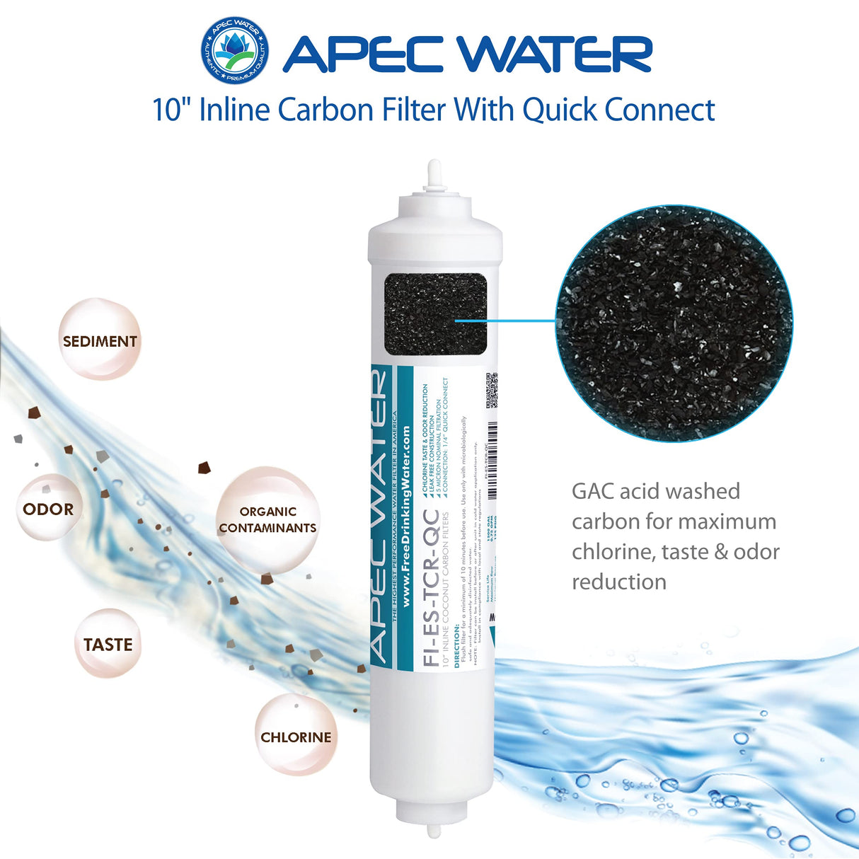 APEC Water Systems FILTER-MAX-ESPH 75 GPD Complete Replacement Filter Set for ESSENCE Series Alkaline Reverse Osmosis Water Filter System