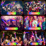 EXCECAR 45PCS Foam Glow Sticks, LED Light Up Foam Sticks with 3 Modes Flashing Changing, Glowing in The Dark for Event Party Wedding Halloween Christmas Concert Supplies