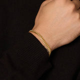 JAXXON Cuban Link Bracelet - 5mm - Gold 8"