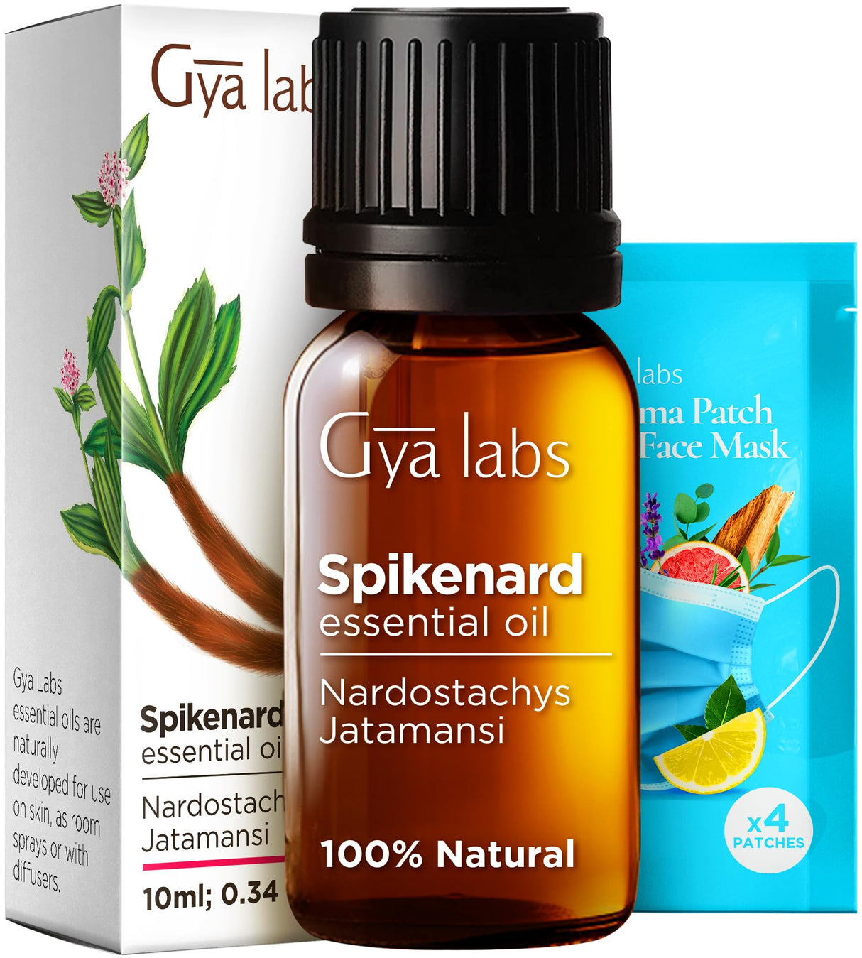 Gya Labs Spikenard Essential Oil for Diffuser - 0.34 Fl Oz - 100% Pure Natural Spikenard Oil for Skin, Hair, Aromatherapy & Candle Making - Warm Spicy Yet Sweet Scent