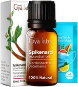 Gya Labs Spikenard Essential Oil for Diffuser - 0.34 Fl Oz - 100% Pure Natural Spikenard Oil for Skin, Hair, Aromatherapy & Candle Making - Warm Spicy Yet Sweet Scent