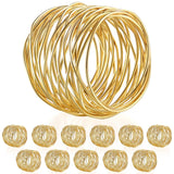 URWOOW Twisted Wire Mesh Napkin Rings Holders Décor Dinner Party Wedding Christmas Gathering (Gold 12pcs)