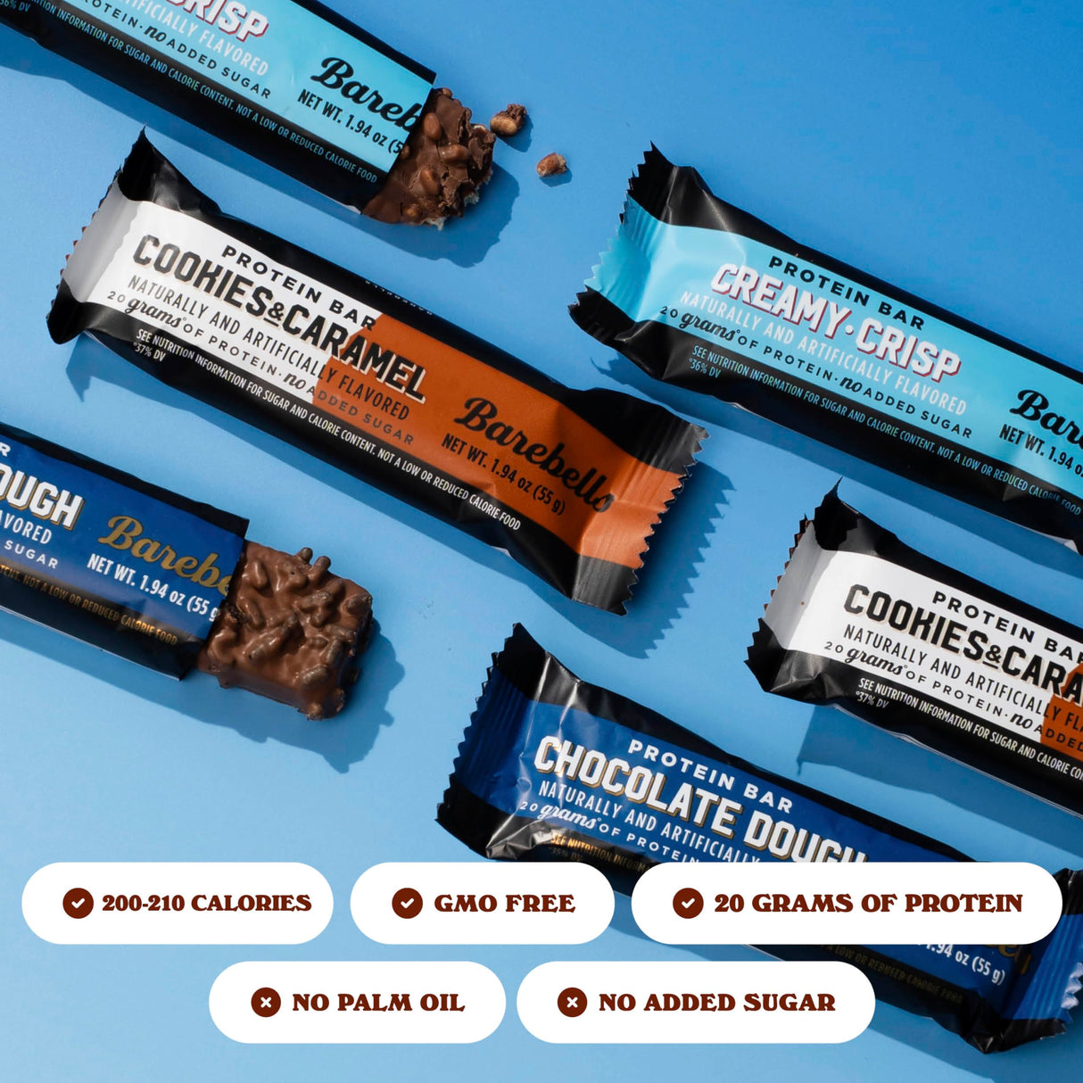 Barebells Starter Pack (3 Mix Pack) – 36 Total Bars, High Protein Snacks, with 20g Protein & No Added Sugar – On-the-Go Breakfast or Post-Workout Treat, Cookies and Caramel, Creamy Crisp, Brownie Dough