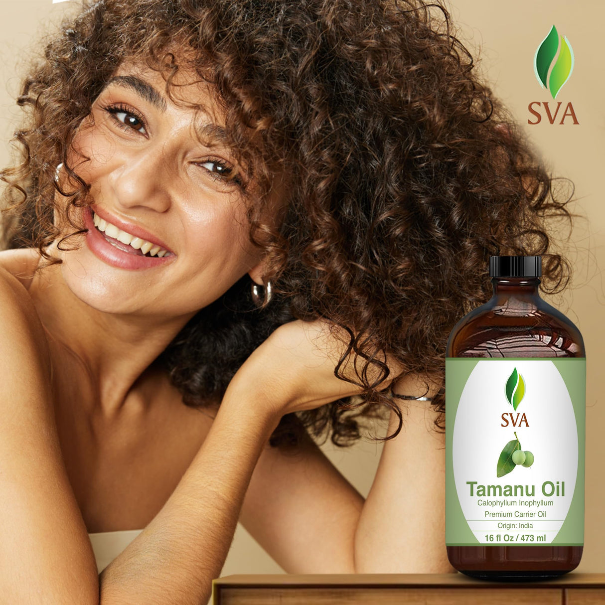 SVA Tamanu Seed Oil - 16 Fl Oz – 100% Natural Cold Pressed Tamanu Oil - for Face, Skin Care, Hair Care, Scalp Massage & Body Massage – Carrier Oil