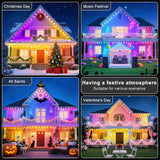 CETELUMA 400Ft Permanent Outdoor Lights for House Waterproof, IP67 LED Eave Lights with App/Remote Control, Outdoor Permanent led Lighting for House Roof Decor,Christmas,Party,All Holiday and Daily